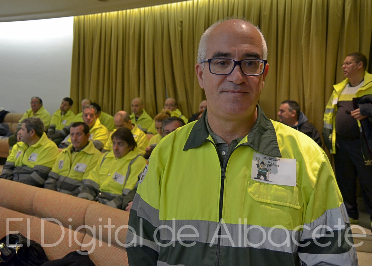 El presidente del Comité de Empresas de FCC Albacete, Eduardo Mayordomo,
