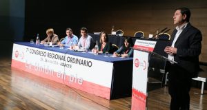 El presidente de Castilla-La Mancha, Emiliano García-Page, inaugura el VII Congreso regional de UGT