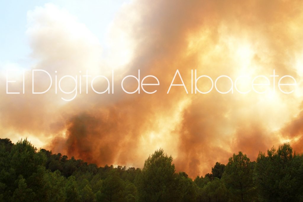Foto: Estado del incendio el jueves