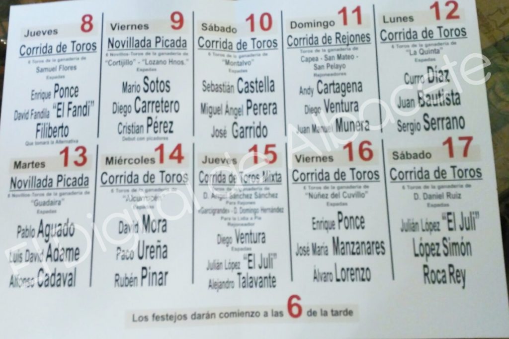 carteles feria de albacete 2016