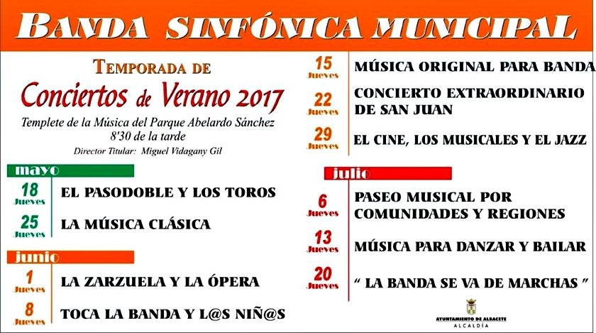 CONCIERTOS DE VERANO 2017