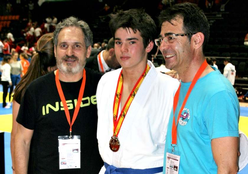 Pablo Cascales Subcampeón de España con sus entrenadores