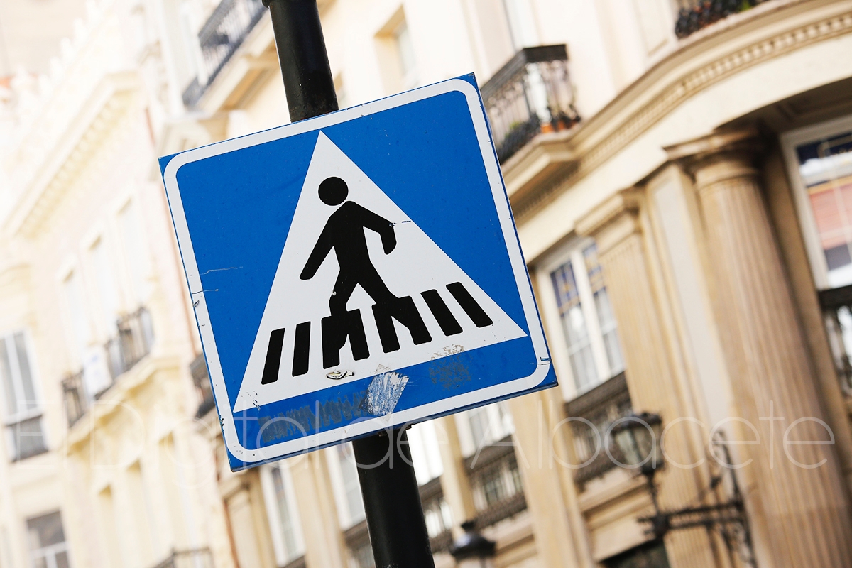 Paso de peatones en Albacete