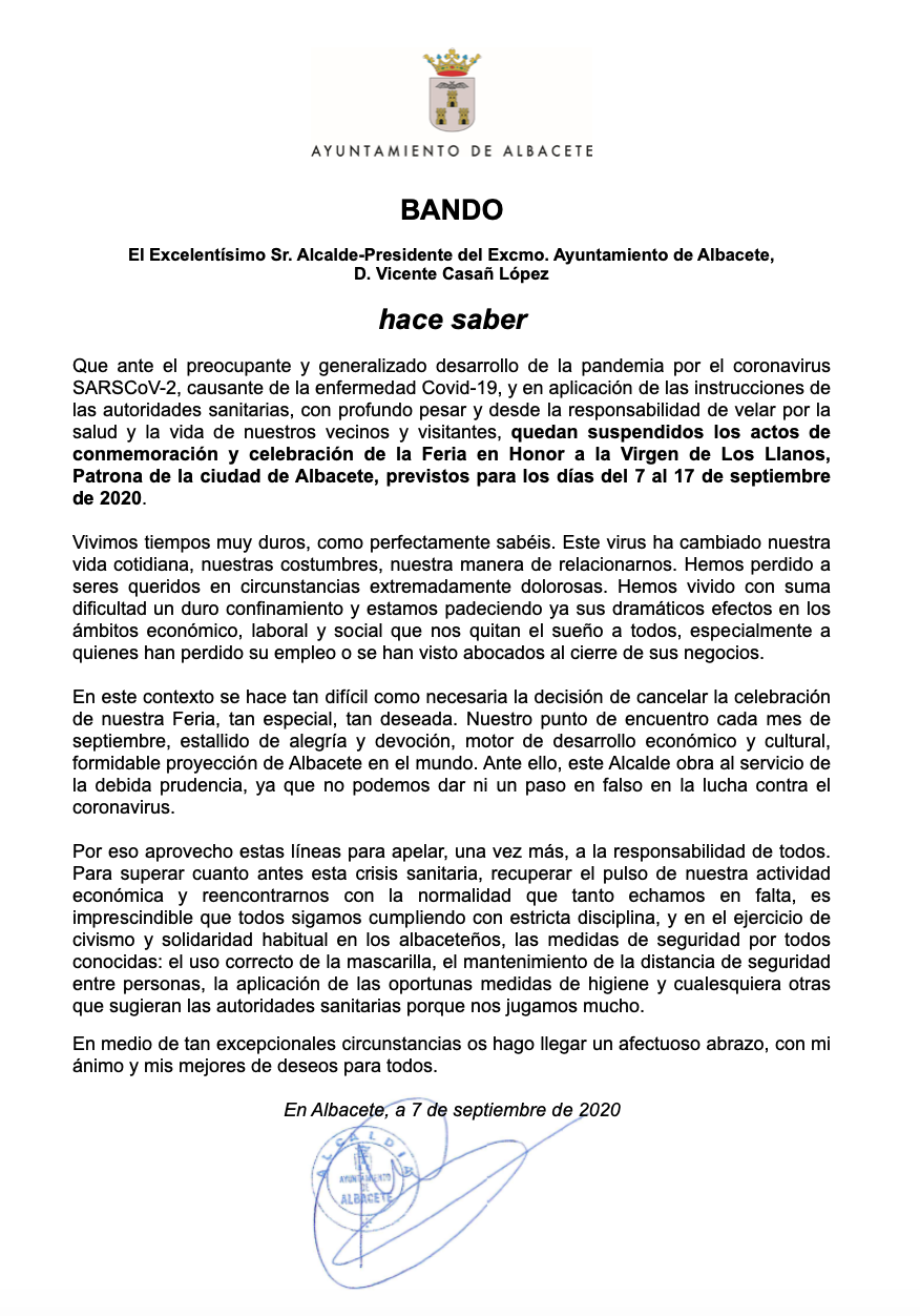 bando no feria