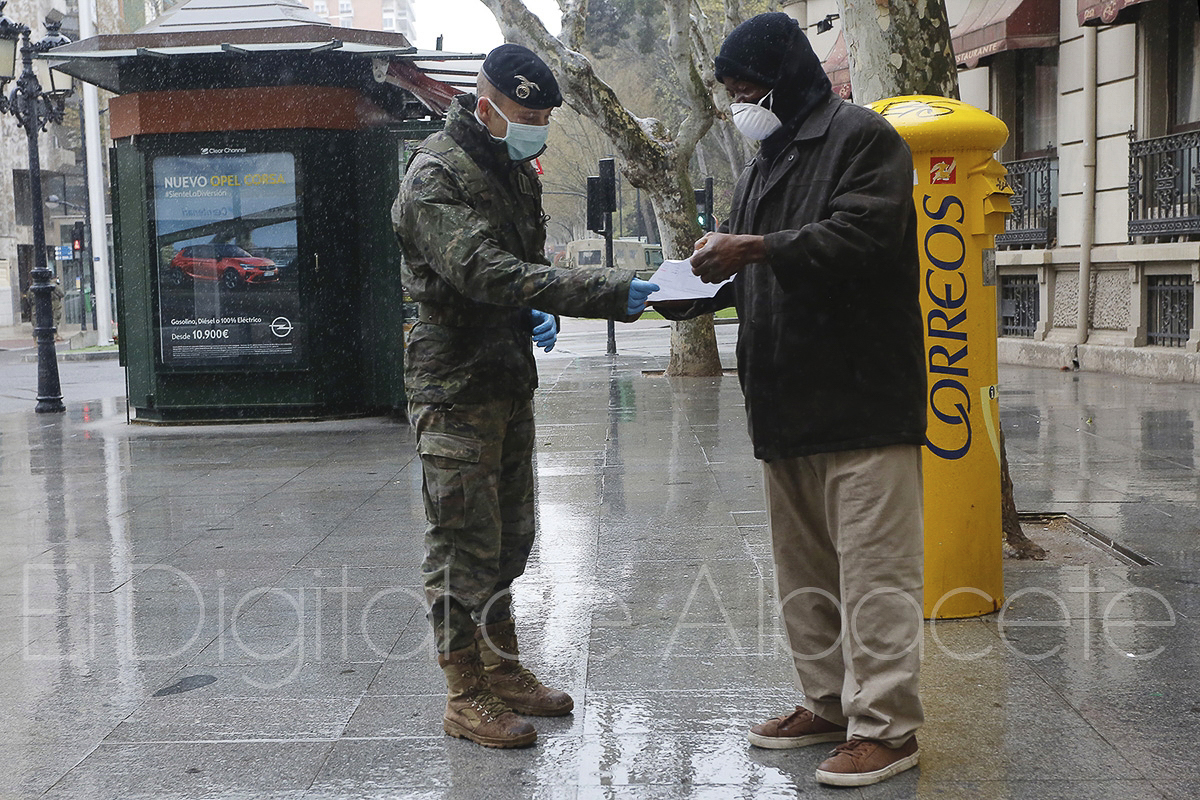 El Ejército patrulla las calles de Albacete ante el Estado de Alarma por el Coronavirus