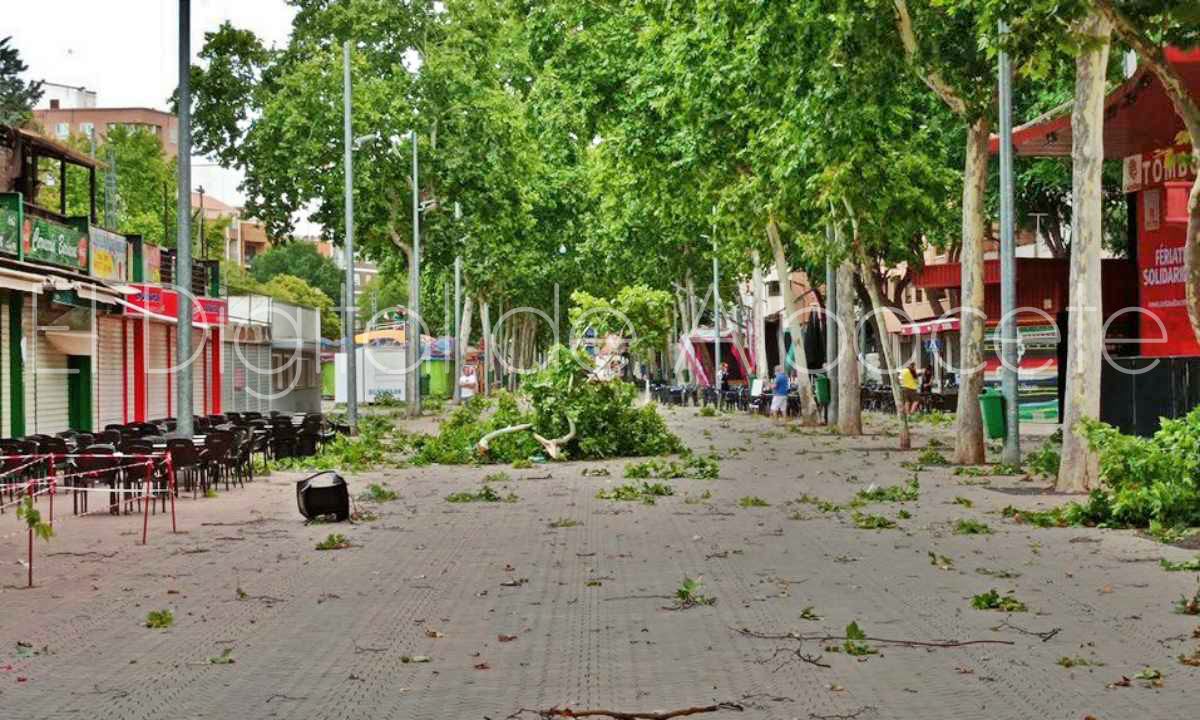 fuerte viento en Albacete