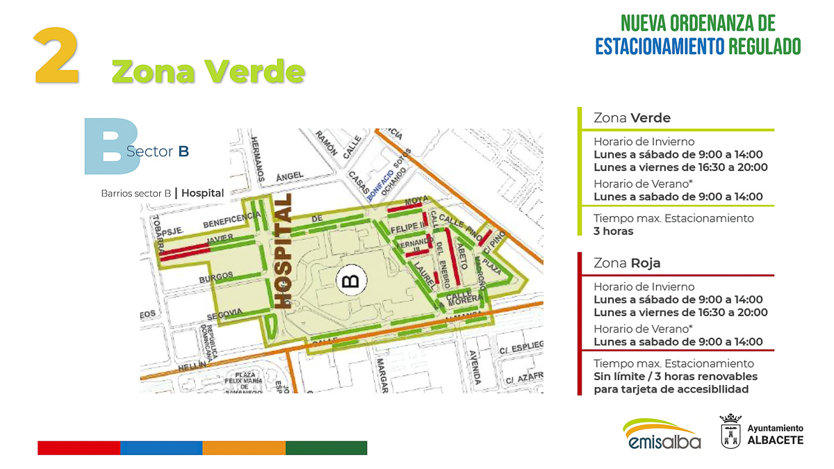 Horario zona verde albacete