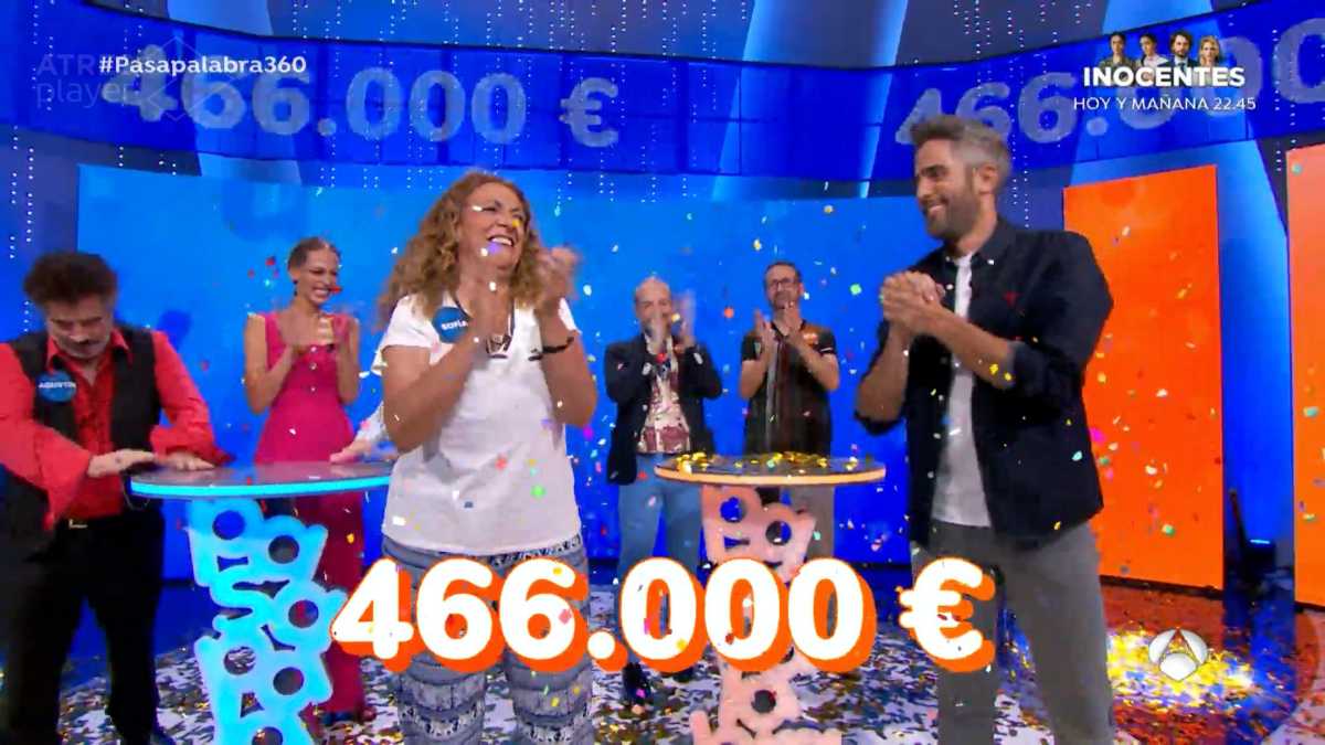 La concursante Sofía Álvarez gana el bote de ‘Pasapalabra’ y se lleva 466.000 euros