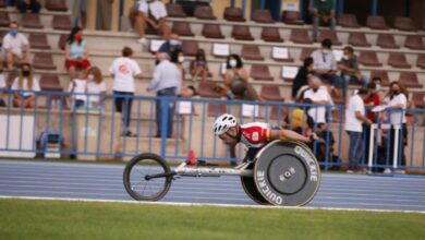 Rafael Botello bate en Albacete el récord de la hora en silla de ruedas