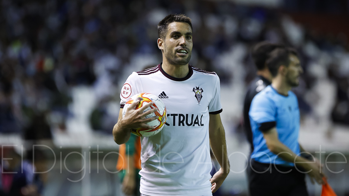 Johannesson en un partido del Albacete Balompié