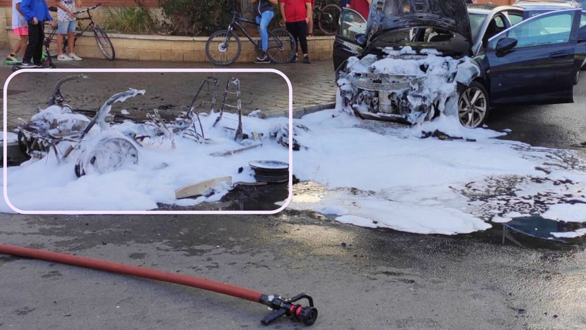 Un coche arde en Albacete