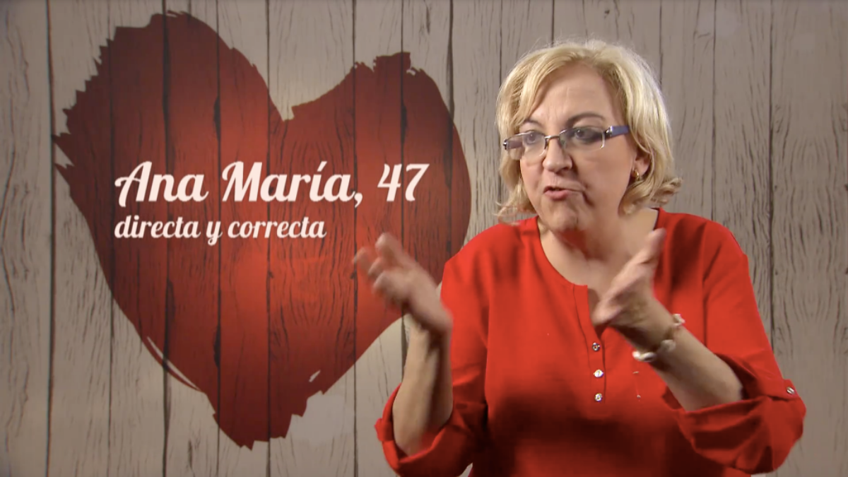 Un momento de la participación de Ana María en 'First Dates'