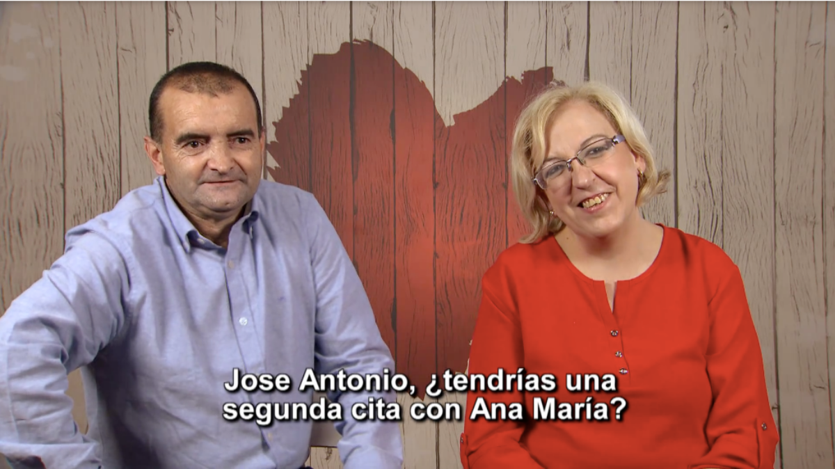 Un momento de la participación de Ana María en 'First Dates'