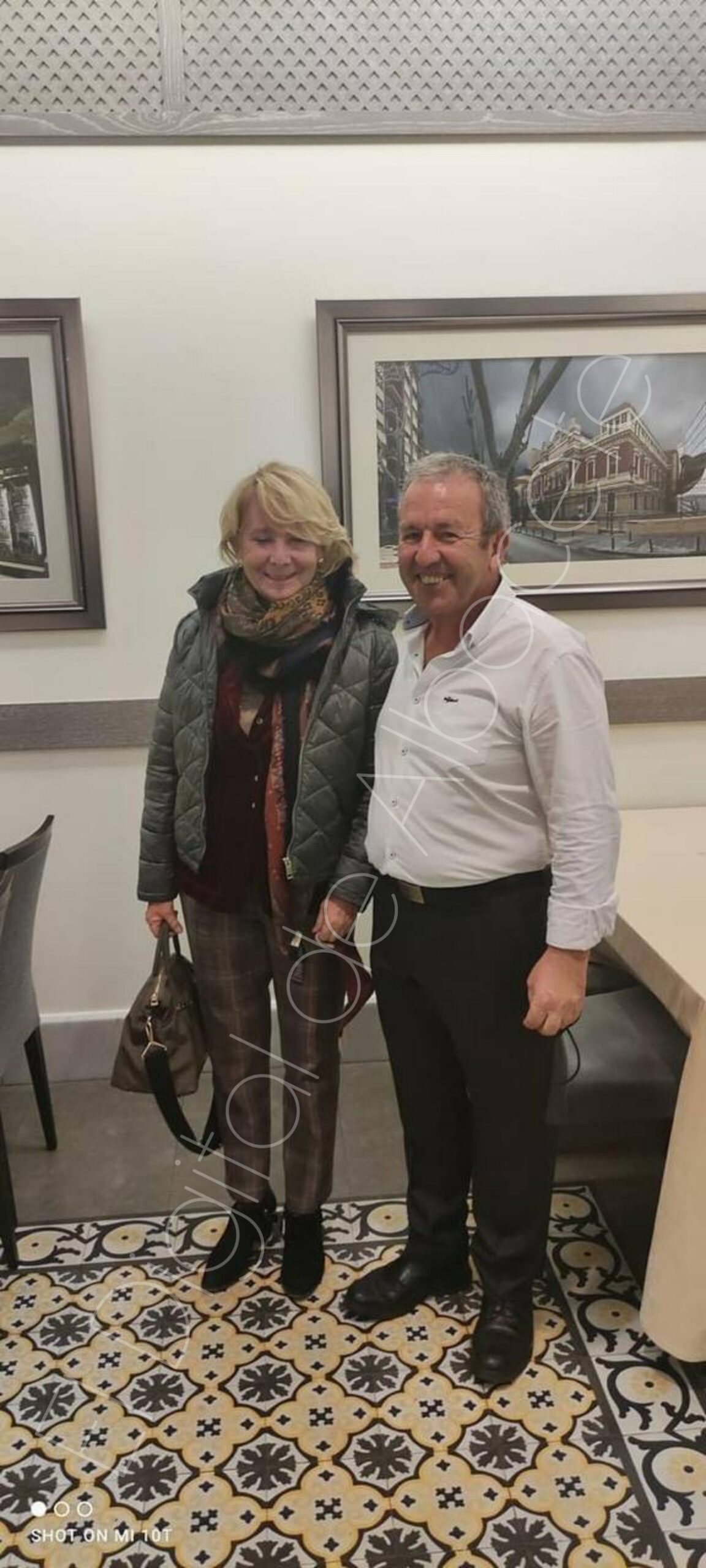 Esperanza Aguirre junto al dueño del restaurante 'Caldereros', Miguel Ángel Jiménez