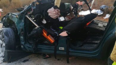 Foto de archivo de un accidente de tráfico