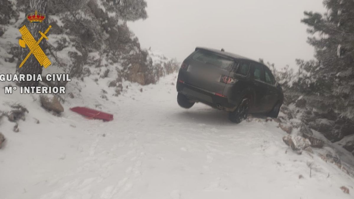 Atrapados en la nieve en Albacete