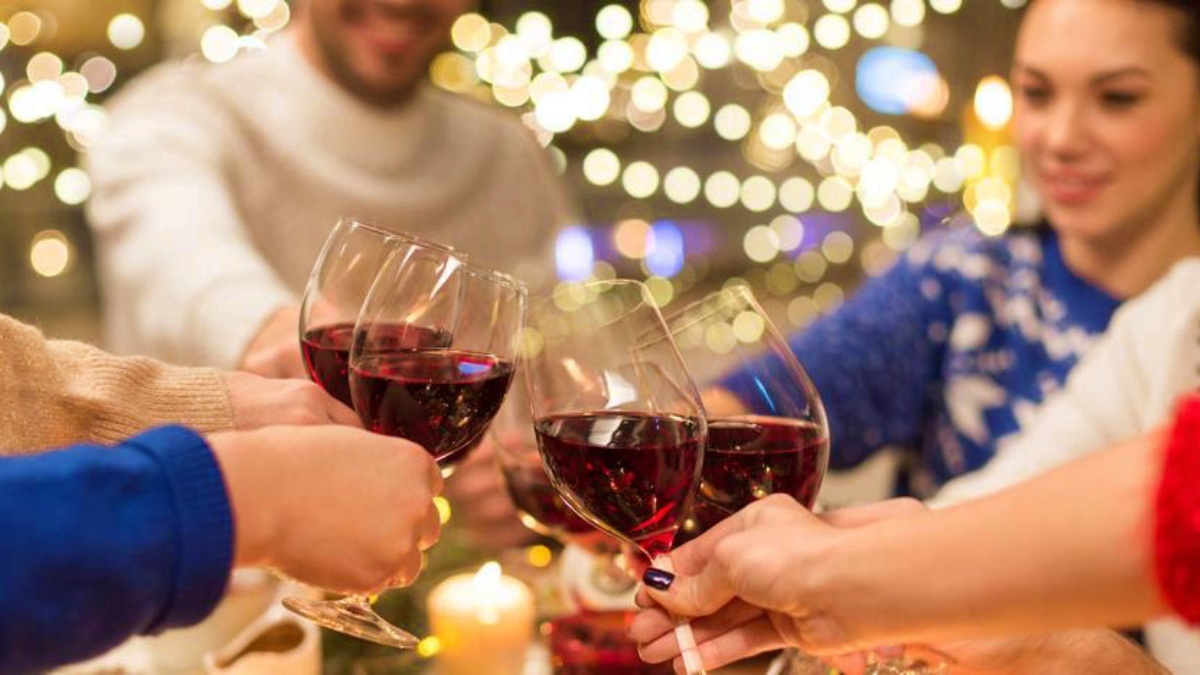 Brindis familiar en Nochebuena