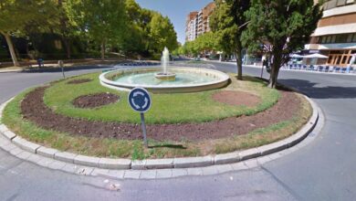 Fuente del parque en Albacete