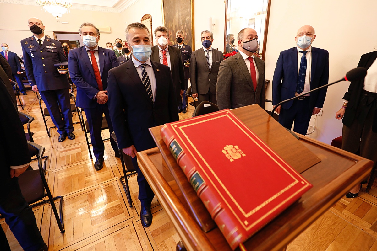 Emilio Sáez durante el acto