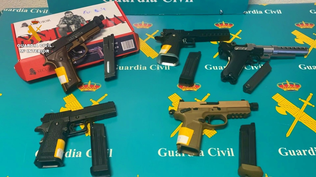 Armas requisadas por la Guardia Civil en Castilla-La Mancha