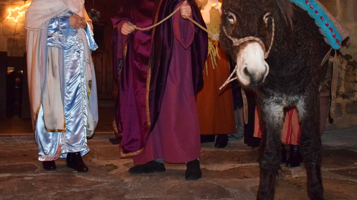 Un Belén en una foto de archivo