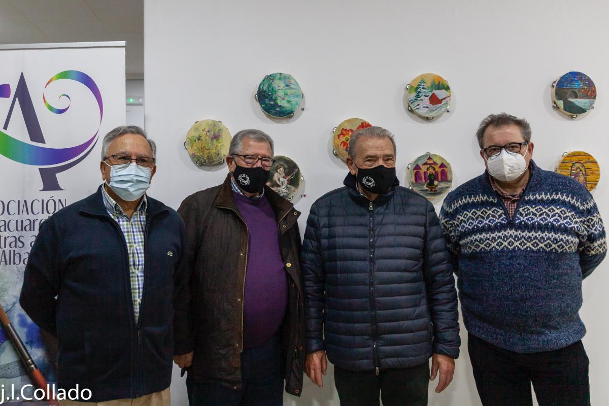 Pedro Pérez Blesa (Presidente Asociación Acuarela) Quico Lledó (Patronato Banco Alimentos) José Antonio García (Presidente Banco Alimentos) Paco Mora (Secretario Asociación Acuarela)