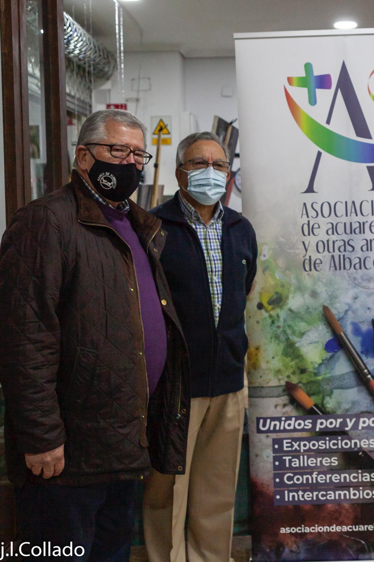 Quico Lledó (Patronato Banco Alimentos) Pedro Pérez Blesa (Presidente Asociación Acuarela)