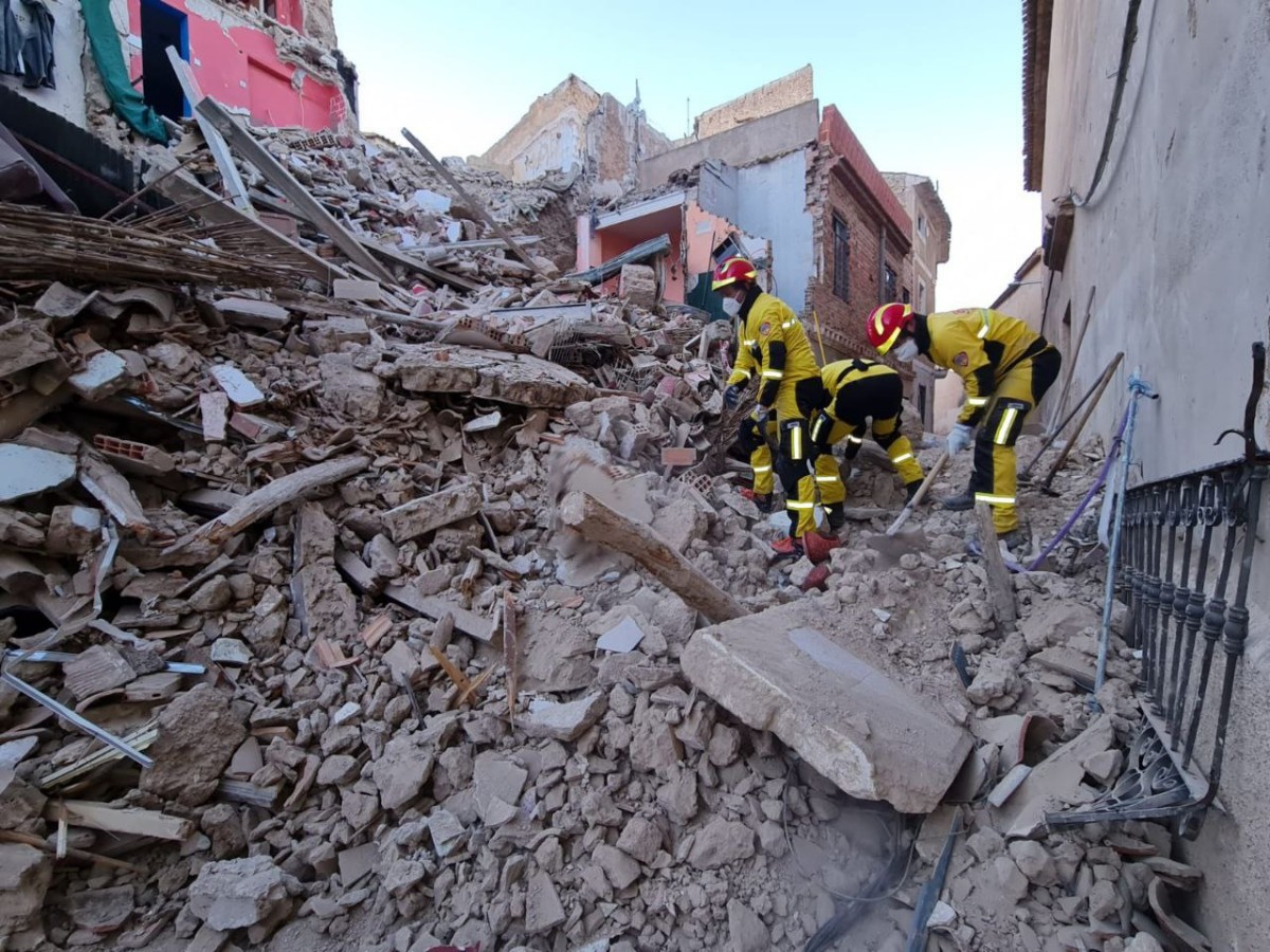 Trabajan para descartar que haya víctimas tras este derrumbe en la provincia de Albacete