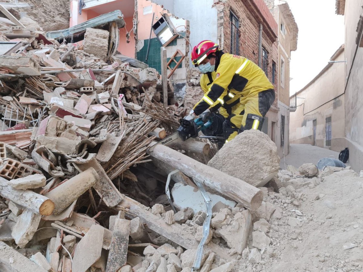Trabajan para descartar que haya víctimas tras este derrumbe en la provincia de Albacete