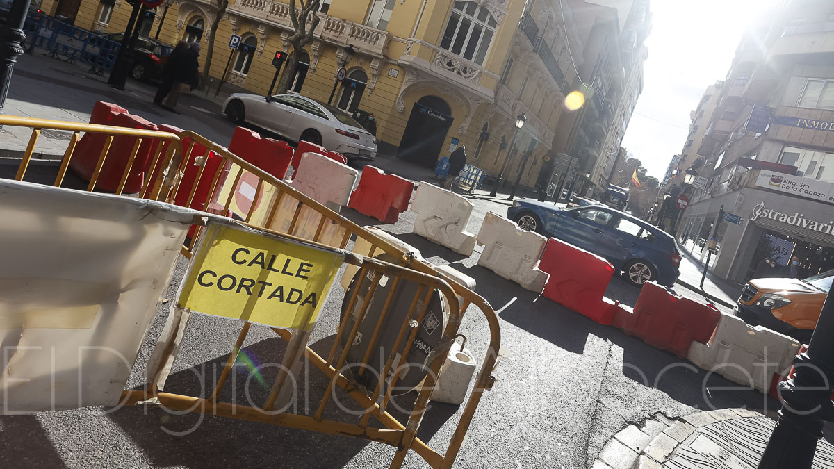 Atasco en el centro de Albacete