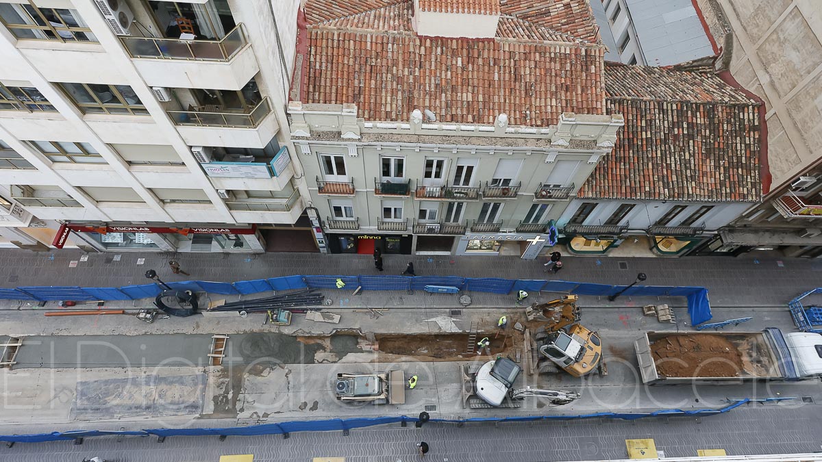 Obras en la calle Ancha de Albacete