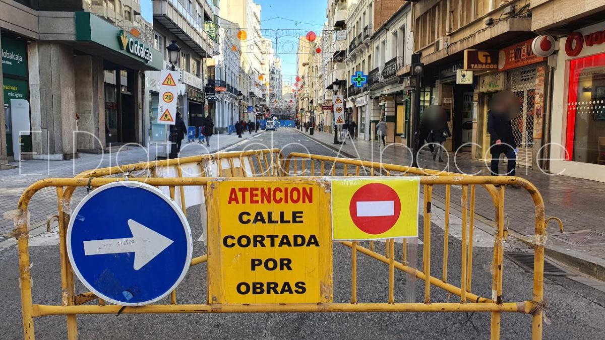 Obras en el centro de Albacete