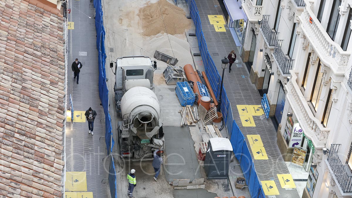 Obras en el centro de Albacete