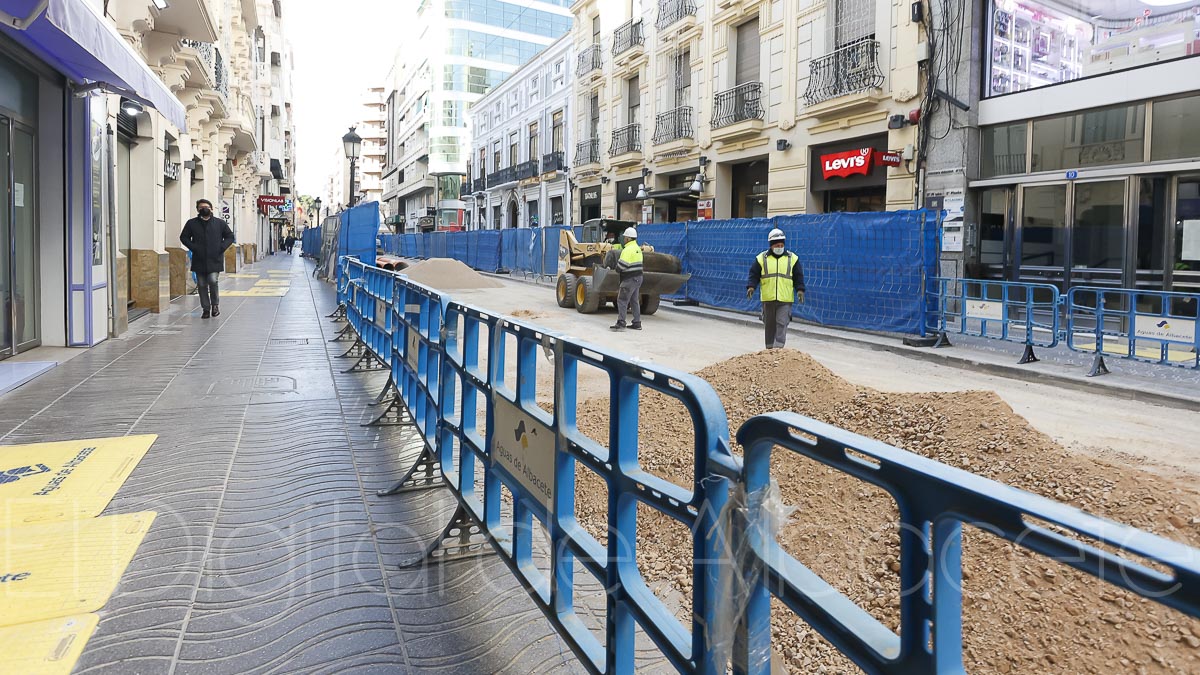 Obras de peatonalización del centro de Albacete