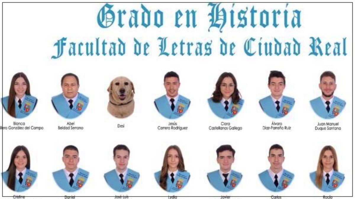 Abel Beldad y su perra guía son los héroes involuntarios de la última promoción de Historia en la UCLM