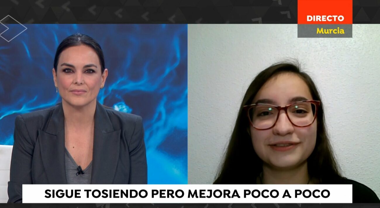 Verena García padece una tos persistente como secuela del COVID-19 / Imagen: 'Antena 3 Noticias'