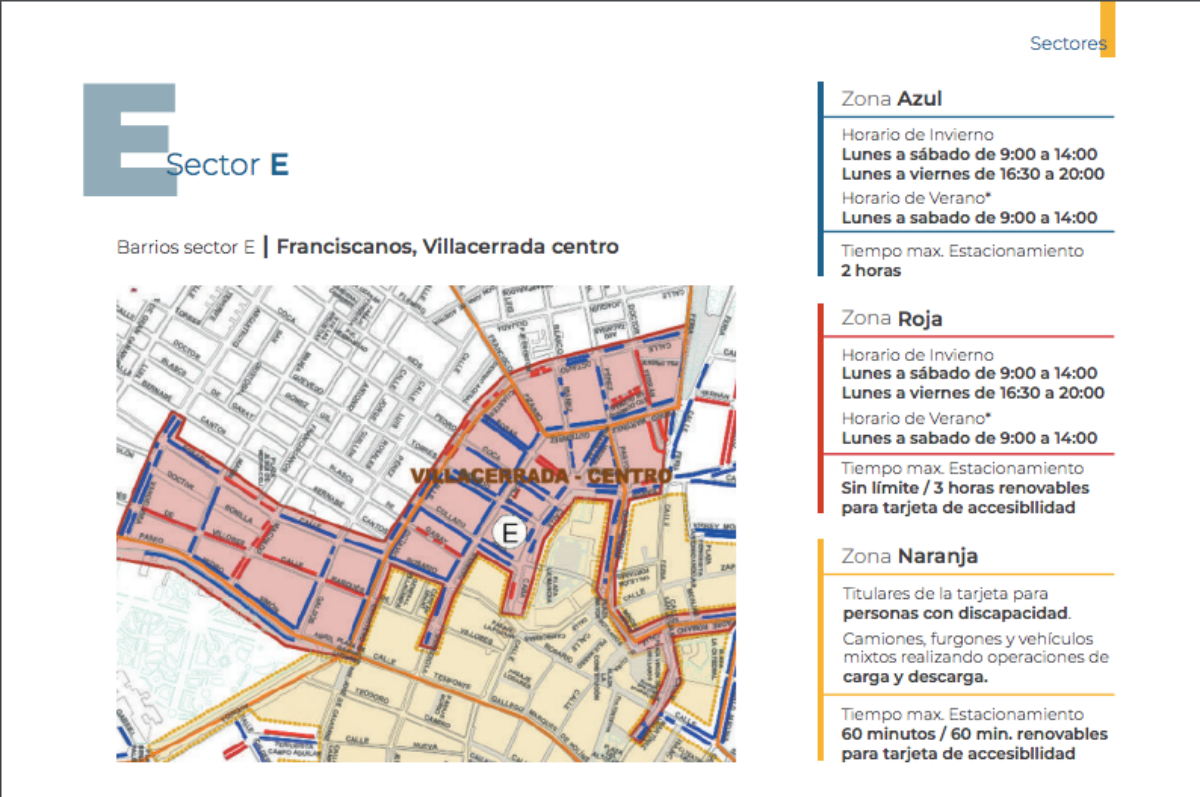 Zona E de aparcamiento en Albacete / Imagen: EMISALBA