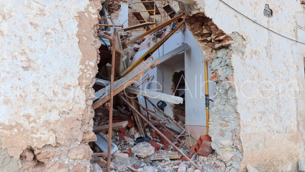 Derrumbe en un pueblo de Albacete