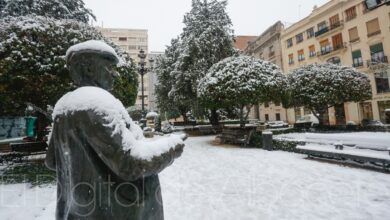 Filomena llenó Albacete de nieve