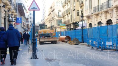 Obras en la calle Ancha de Albacete