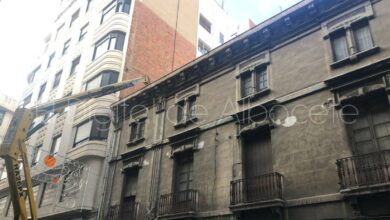 Obras de reparación de la cubierta del edificio Belda en Albacete