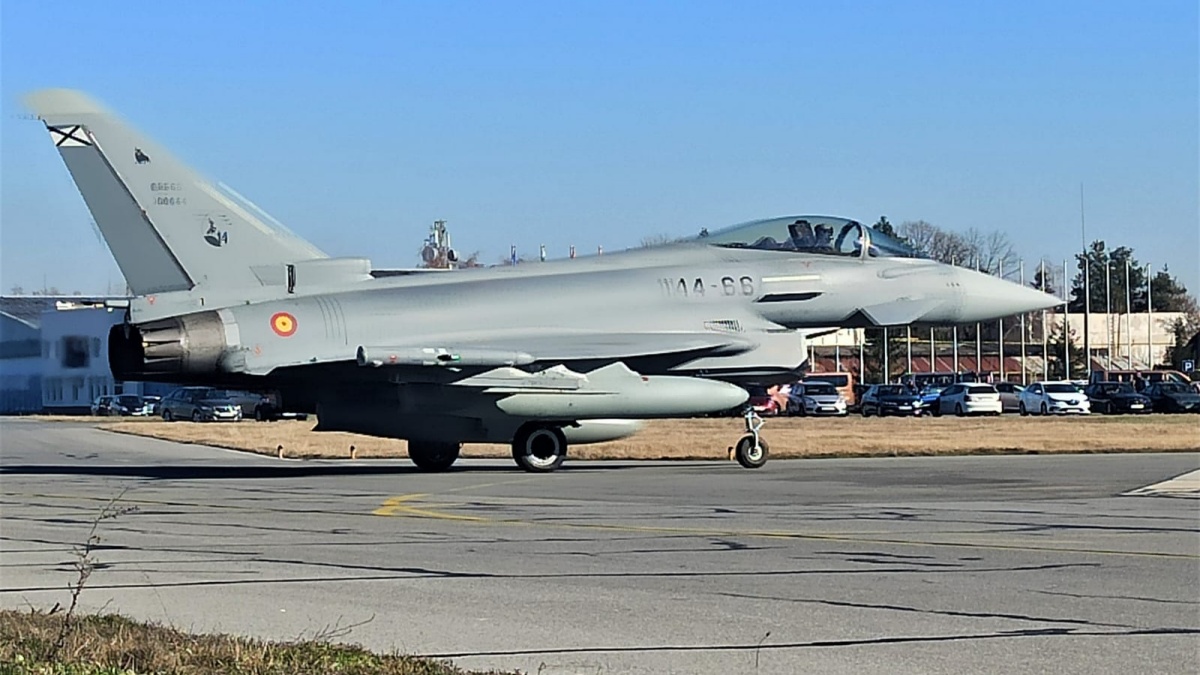 Eurofighter del Ala-14 de Albacete en Bulgaria / Imagen: Estado Mayor de la Defensa