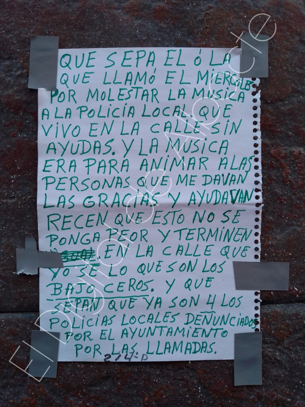 Cartel en la calle de La Feria en Albacete