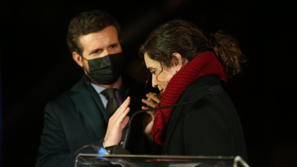 La presidenta de la Comunidad de Madrid, Isabel Díaz Ayuso, y el presidente del Partido Popular, Pablo Casado / Europa Press