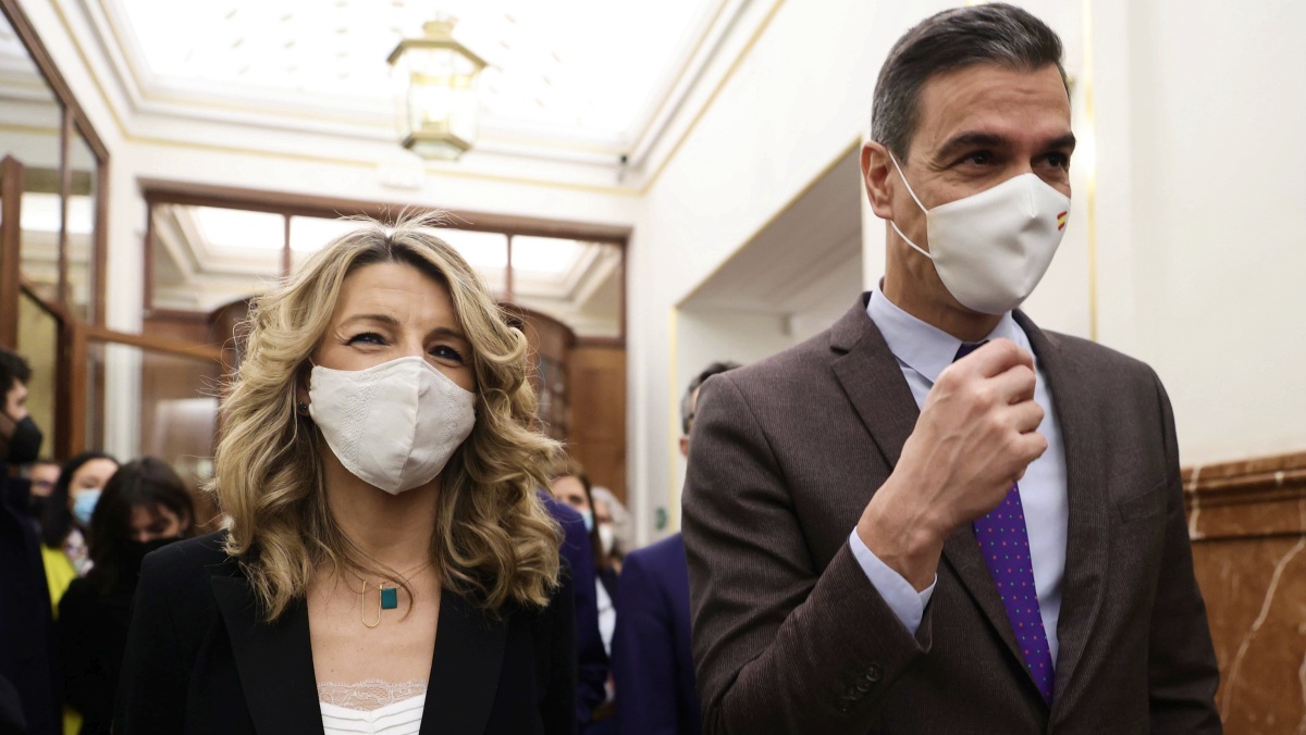 Yolanda Díaz y Pedro Sánchez