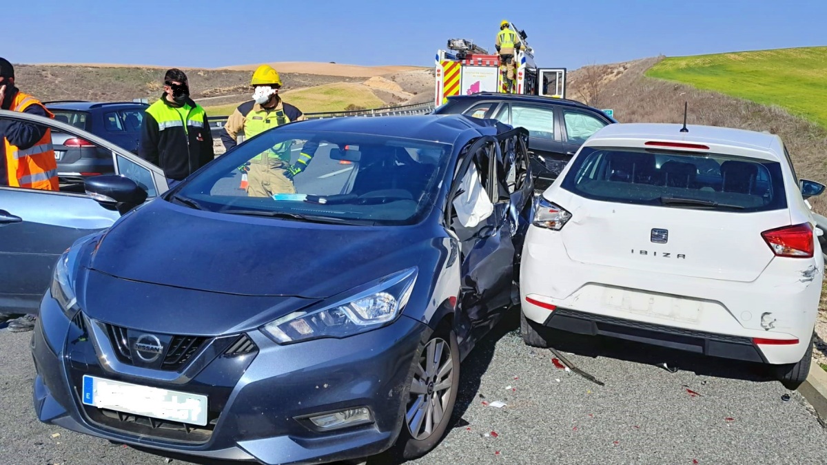 Aparatoso accidente en Castilla-La Mancha
