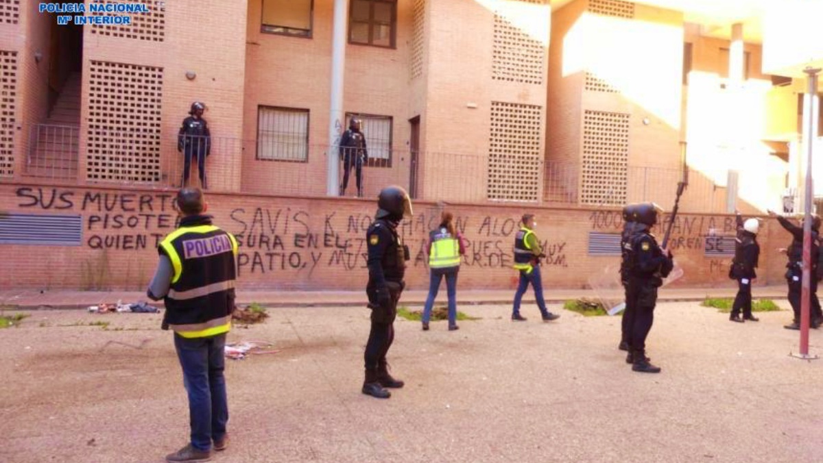 Intervención de la Policía Nacional en Puertollano (Ciudad Real, Castilla-La Mancha)