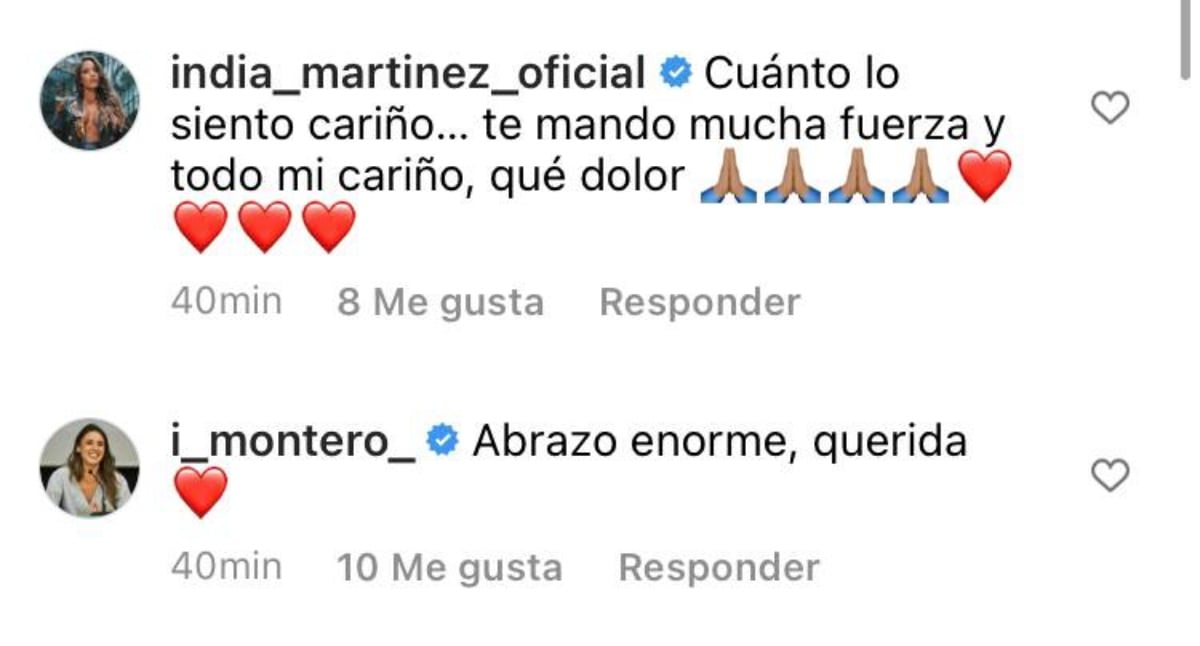 Las redes sociales se llenaban de mensajes de cariño hacia la albaceteña / Imagen: Instagram