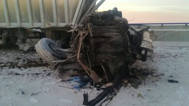 Aparatoso accidente en Tébar (Cuenca, Castilla-La Mancha)