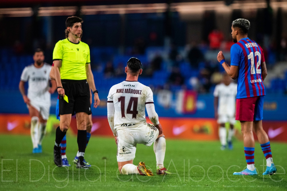 Busquets Ferrer en el Barcelona B - Albacete de la temporada pasada